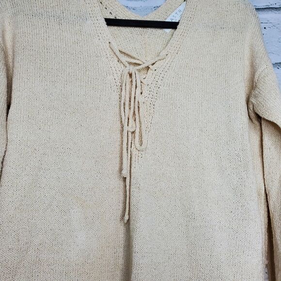 Astr the label lace up sweater in cream - Picture 9 of 9